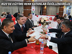 RİZE'DE EĞİTİME RENK KATANLAR ÖDÜLLENDİRİLDİ