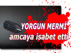 YORGUN MERMİ İLE AMCASININ ÖLÜMÜNE NEDEN OLDU