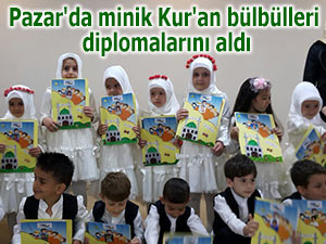 Pazar'da minik Kur'an bülbülleri diplomalarını aldı