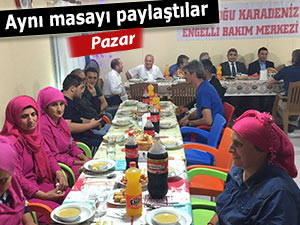 Engelli vatandaşların iftar sofrasına konuk oldular