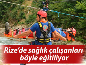 Rize’de sağlık çalışanları böyle eğitiliyor