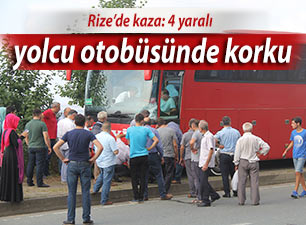 Rize'de trafik kazası: 4 yaralı