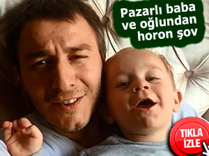 Pazarlı baba ve oğlu sosyal medyayı böyle salladı!