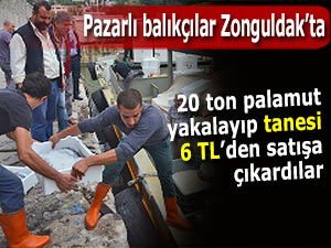 Pazar'dan kalkıp Zonguldak'a giderek palamut yakaladılar