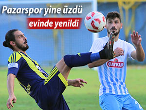 Pazarspor evinde Kırıkhanspor'a 2-0 mağlup oldu