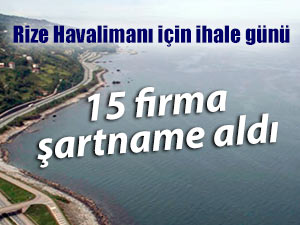 İHALE İÇİN 15 FİRMA ŞARTNAME SATIN ALDI