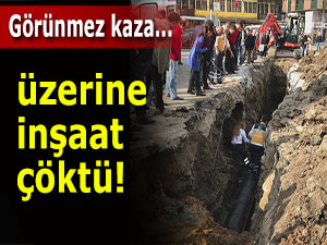 Kanalda çalışırken üzerine yol çöken işçi yaralandı