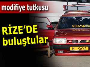 Modifiye araç tutkunları Rize'de buluştu