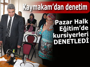 Kaymakam Aslan, Halk Eğitim kurslarını denetledi