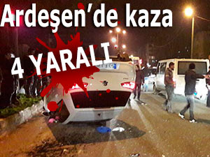 Ardeşen'de trafik kazası: 4 yaralı