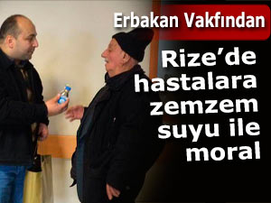 Erbakan Vakfı'ndan hastalara 'Zemzem Suyu'