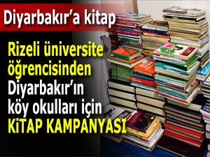 Rizeli öğrenciden Diyarbakır'a kitap kampanyası