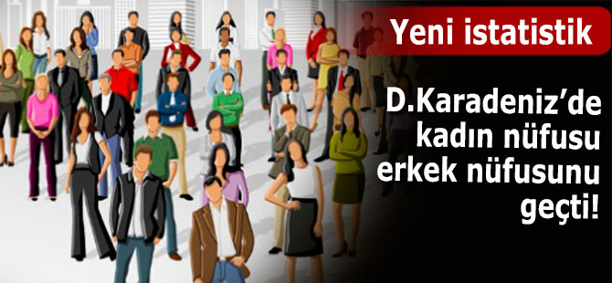 D.Karadeniz'de kadın nüfusu erkekleri geçti!