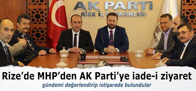 Rize’de MHP’den AK Parti’ye iade-i ziyaret