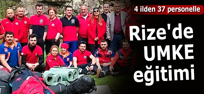 Rize'de UMKE eğitimi