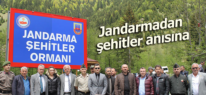 Rize’de jandarmadan şehitler ormanı