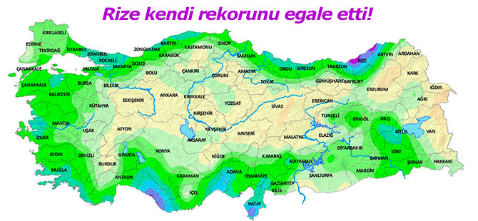 Rize, Türkiye rekorunu egale etti!