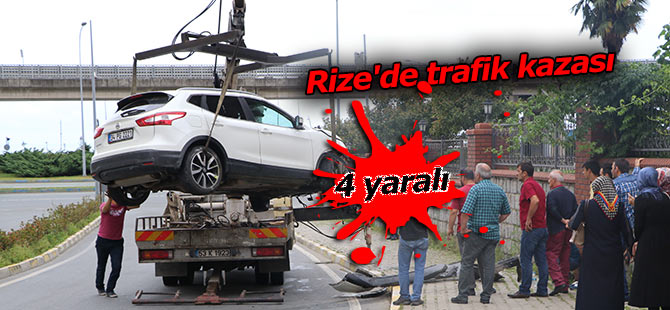 Rize'de trafik kazası: 4 yaralı