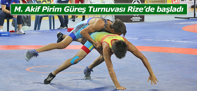Mehmet Akif Pirim Güreş Turnuvası Rize’de başladı