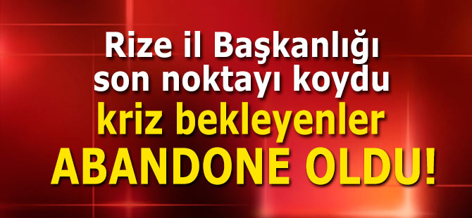 AK Parti Rize Merkez İlçe'de krize neşter!