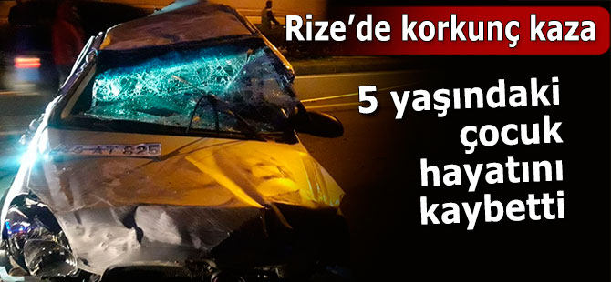 Rize'de kaza: 1 ölü, 3 yaralı