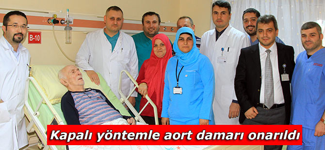 Kapalı yöntemle aort damarı onarıldı