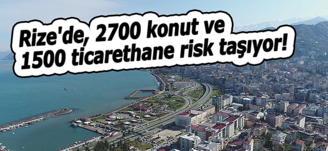 Rize'de, 2700 konut 1500 ticarethane risk taşıyor!