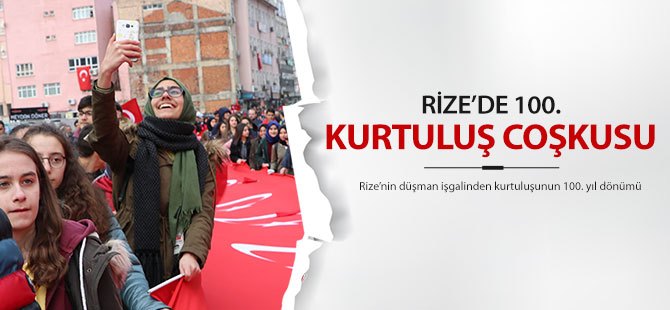 Rize'de 100. kurtuluş coşkusu