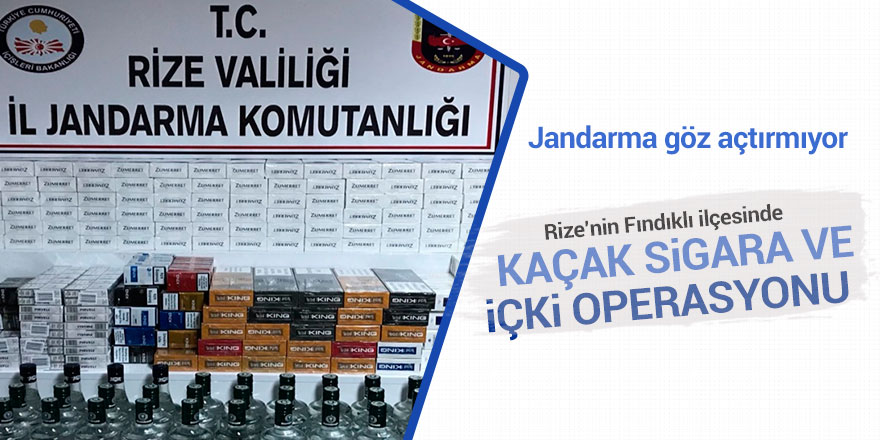 Jandarmadan kaçak operasyonu