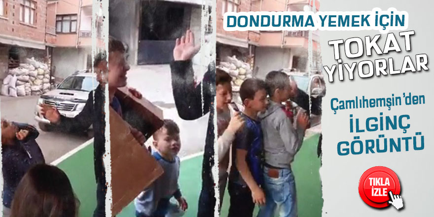 Dondurma yemek için tokat yiyorlar!