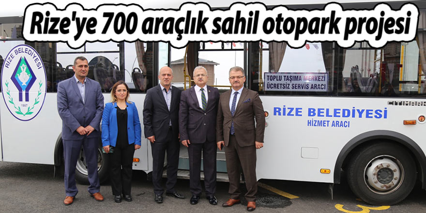 Rize'ye 700 araçlık sahil otopark projesi