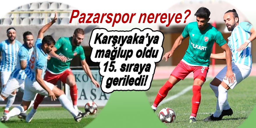 Pazarspor 3 puan daha kaybetti