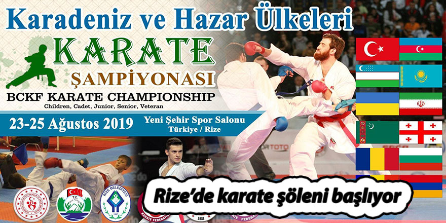 Rize’de karate şöleni başlıyor