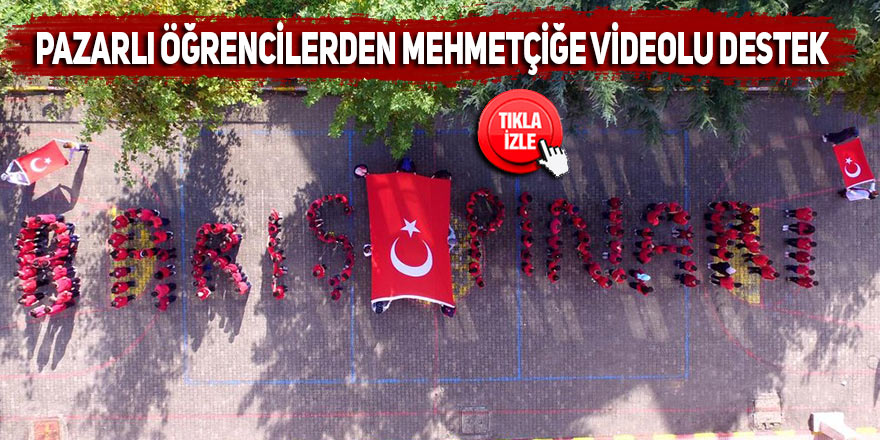 Pazarlı öğrencilerden Mehmetçiğe videolu destek