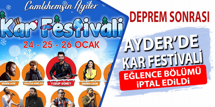 Ayder’deki festivalin eğlence bölümü iptal edildi