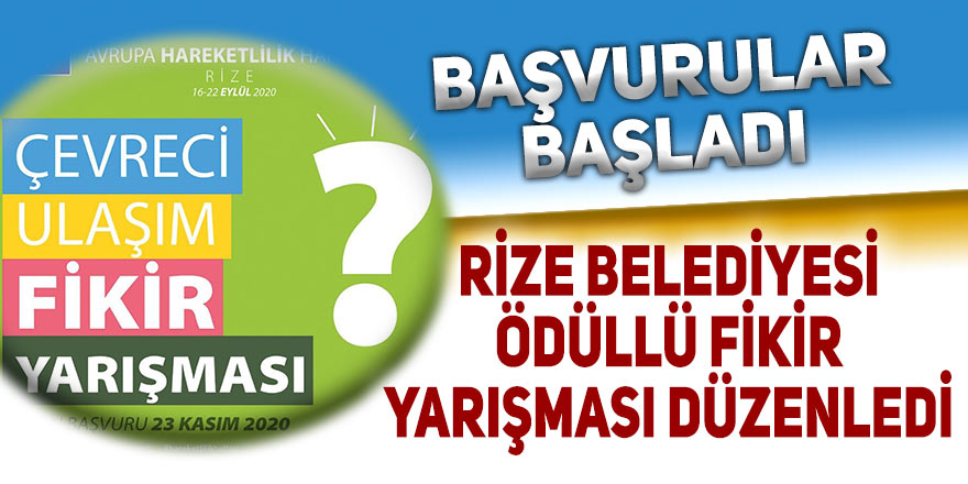 Rize Belediyesinden ödüllü fikir yarışması