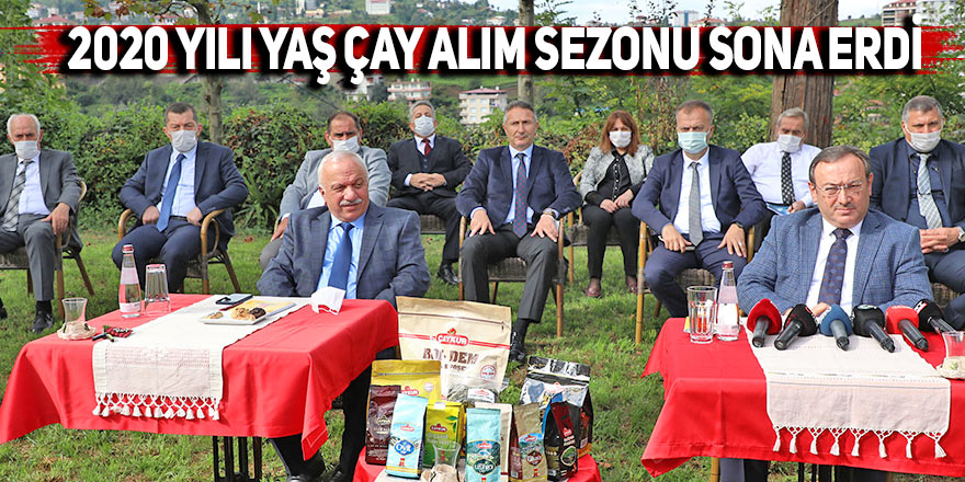 2020 yılı yaş çay alım sezonu sona erdi