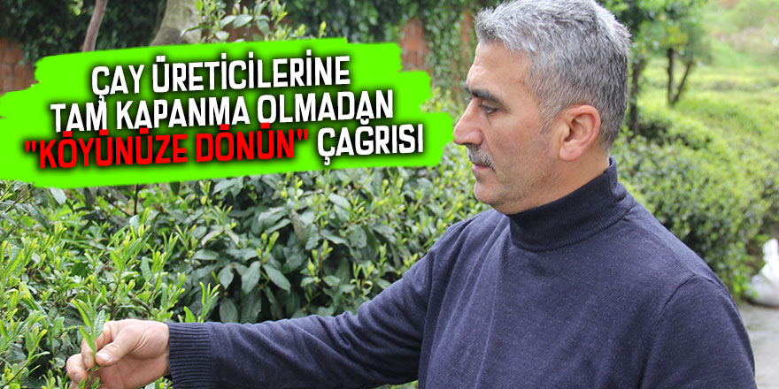 Çay üreticilerine "Köyünüze dönün" çağrısı