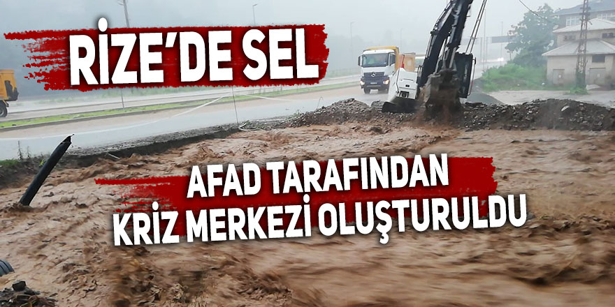 Rize'de AFAD tarafından kriz merkezi oluşturuldu