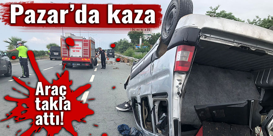 Pazar'da trafik kazası: 1 yaralı