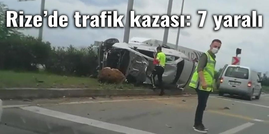 Rize’de trafik kazası: 7 yaralı