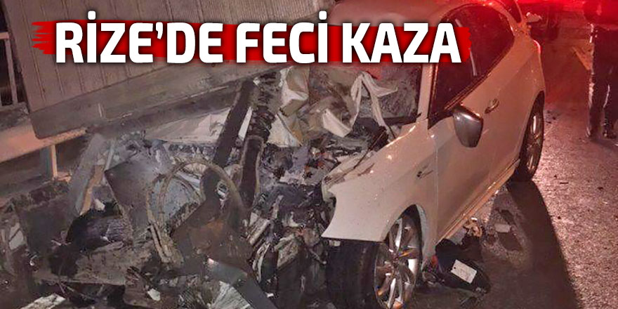 Rize'de trafik kazası