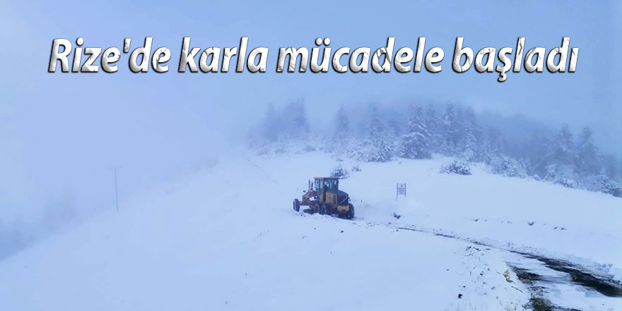 Rize'de karla mücadele başladı