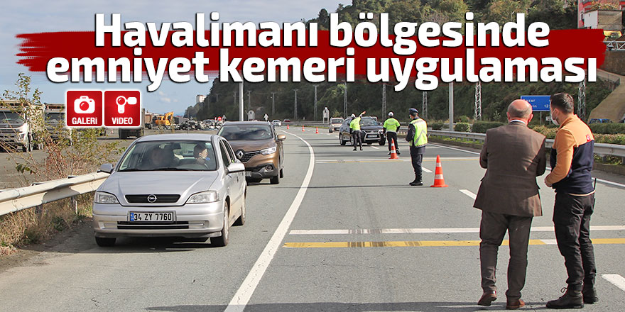 Havalimanı bölgesinde emniyet kemeri uygulaması