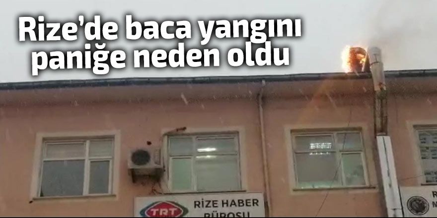 Rize’de baca yangını paniğe neden oldu