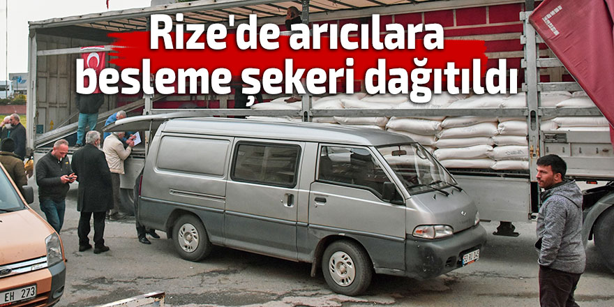 Rize'de arıcılara besleme şekeri dağıtıldı