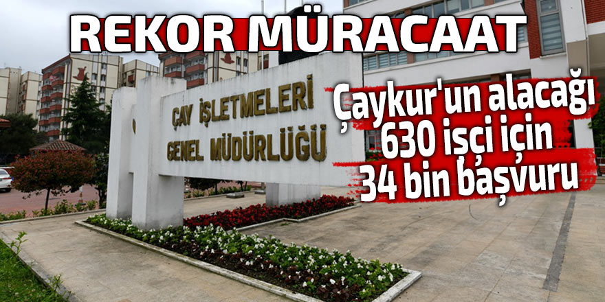 Çaykur'un alacağı 630 işçi için 34 bin başvuru