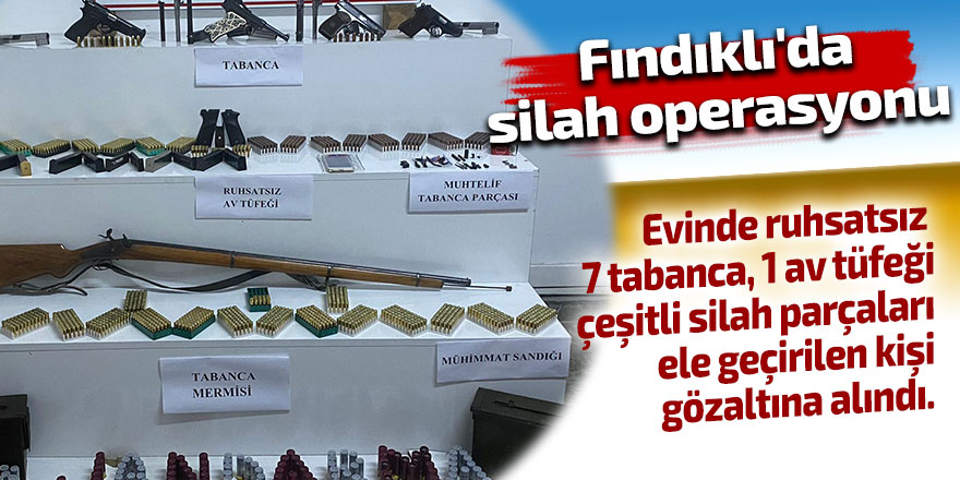 Fındıklı'da silah operasyonu