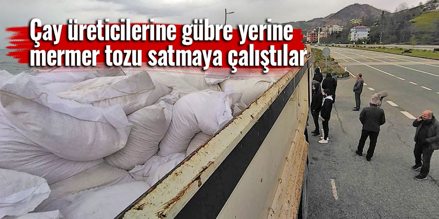 Çay üreticilerine gübre yerine mermer tozu satmaya çalıştılar