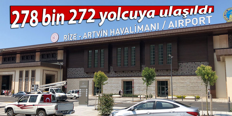 Rize - Artvin Havalimanı'nı 278 bin 272 yolcu kullandı
